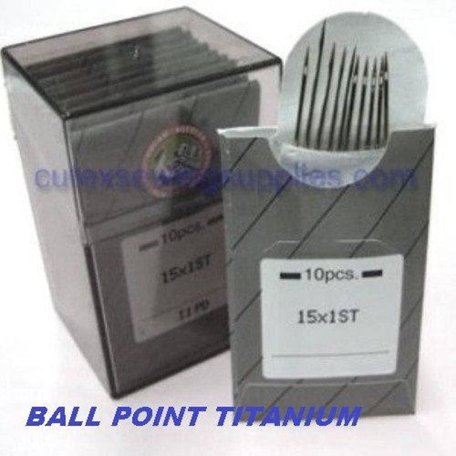 Organ Titanium Embroidery Machine Needles - 90/14 Size With Large Eye