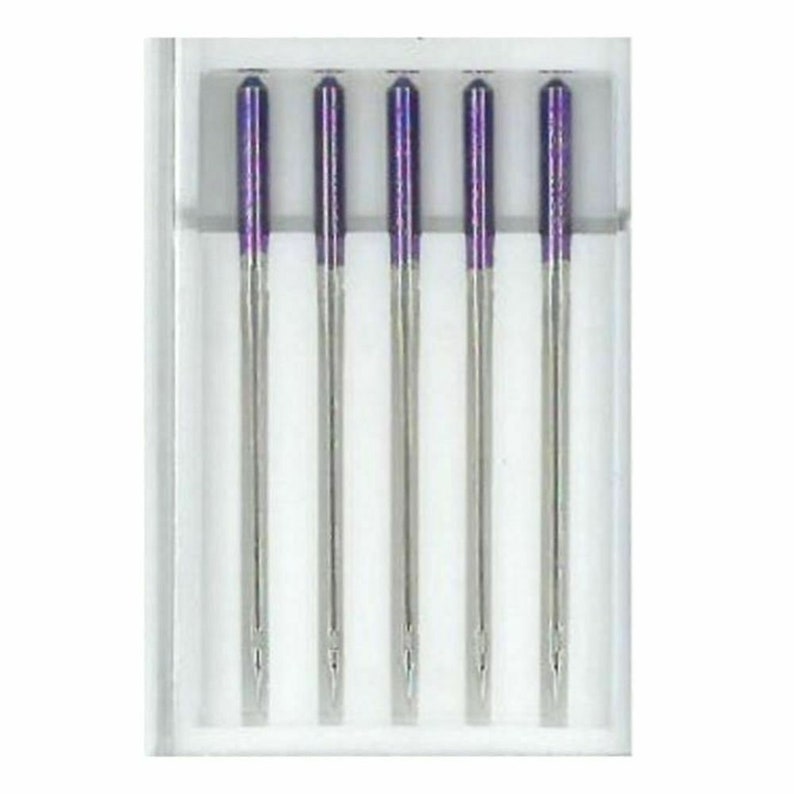 Pack of 5 Janome Purple Tip Needles 859438007 for Home Sewing image 0