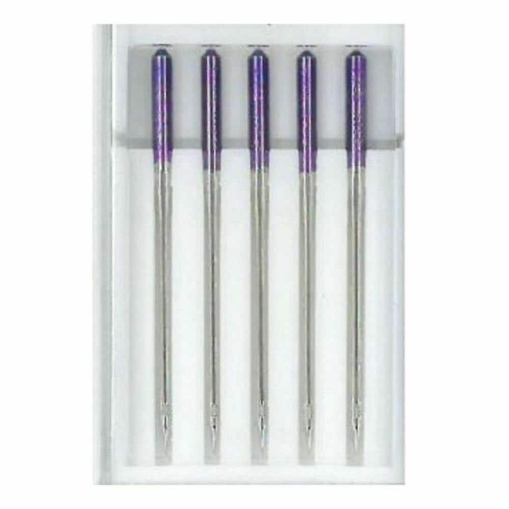 Pack of 5 Janome Purple Tip Needles 859438007 for Home Sewing Machines