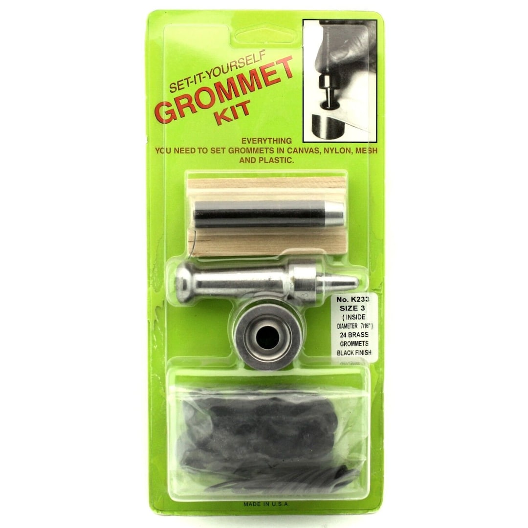 C.S. Osborne Setityourself Grommet Kit K2333, 7/16 Hole, W/ Black