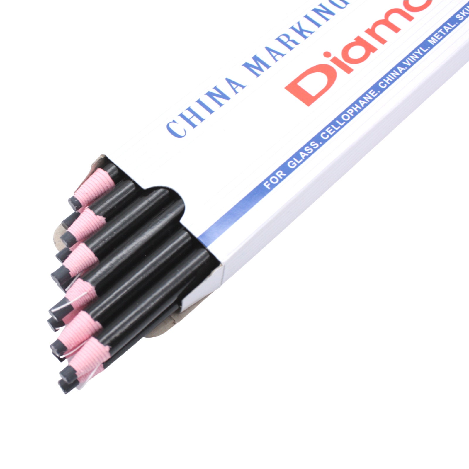 6Pcs China Markers Peel Off Chinagraph Grease Wax Pencil For Metal Glass Fabric
