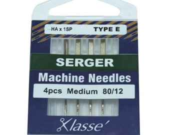 Klasse Pack of 4 HAX1SP Home Serger Overlock Sewing Machine Needles