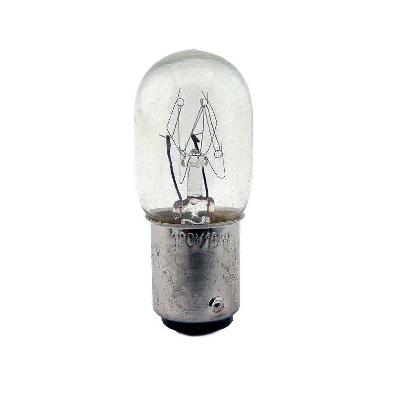 Sewing Machine Light Bulb, 9/16 Base 120V 15W Push-In Turn & Lock 4PCW image 1