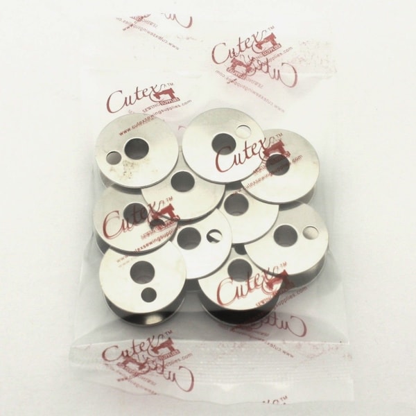 Cutex™ 10 Pk Metal Bobbins #203470 - Singer 110W, 111W, 112W, 211W Class Machine