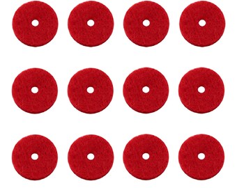 Cutex™ Red Spool Pin Felt Discs for Home Sewing Machines, 4mm, 12pk