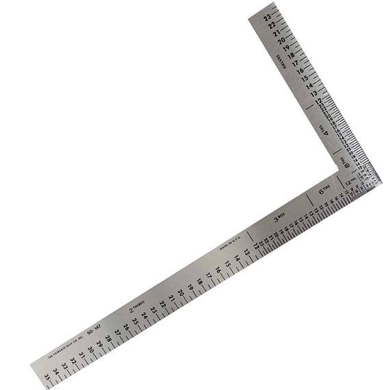 Fairgate 12 X 6 Half size L square Ruler 50 147 Made in USA Etsy