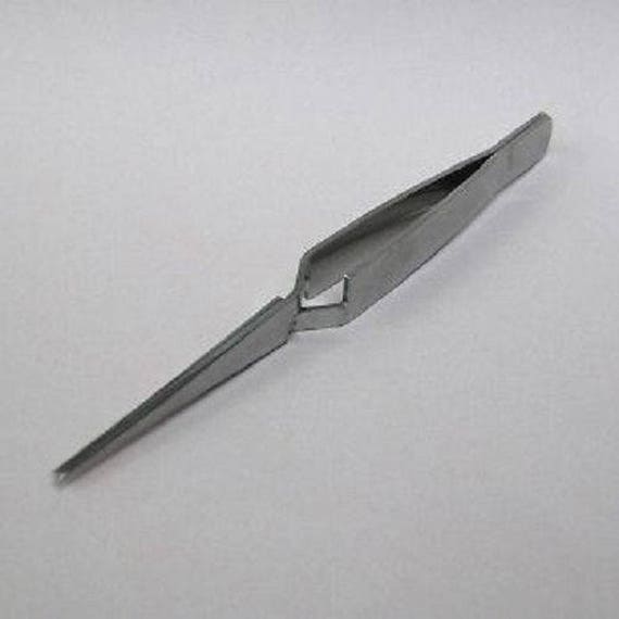 Stainless Steel 4-3/4 Self-closing Tweezer Sewing Notion Tool 