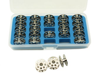 Cutex™ Pack of 25 Juki DU-141, DU-1181N Bobbins With Storage Case