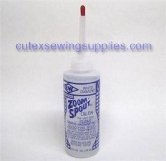 4 Oz Sewing Machine Zoom Spout Clear White Oil / Oiler