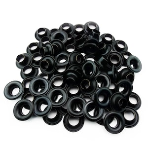 C.S. Osborne Black Grommets & Washers #B1-0 Size 0 (1/4" Hole) 144 Sets