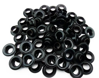 C.S. Osborne Black Grommets & Washers #B1-0 Size 0 (1/4" Hole) 144 Sets