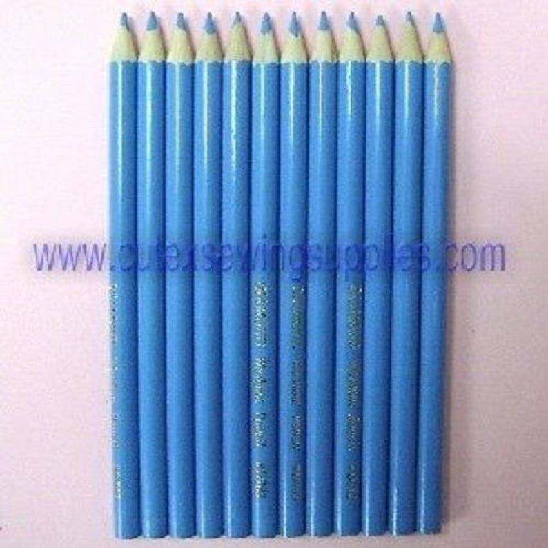 Pack of 12 Washout Pencils Blue