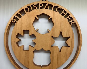 911 Dispatcher Scroll Saw art