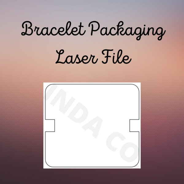 Bracelet Packaging Card Laser Cut File SVG Glowforge Jewelry Sleeve Business Supplies Display Holder .5 Half Inch Thick Slot Leather