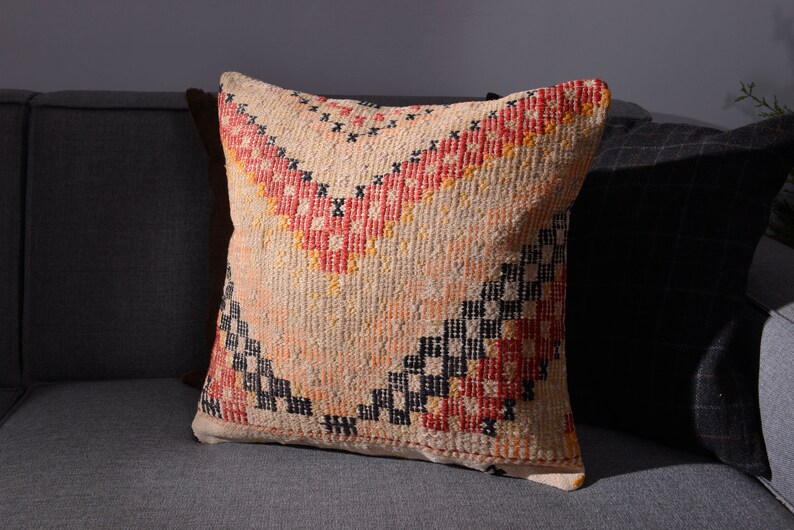 Cushion Cover Black Kilim Pillow Cover Kilim Pillow 18x18 Rustic Pillow Cover Decorative Pillow Orange Decorative Pillow Mustard \u88c5\u98fe\u6795