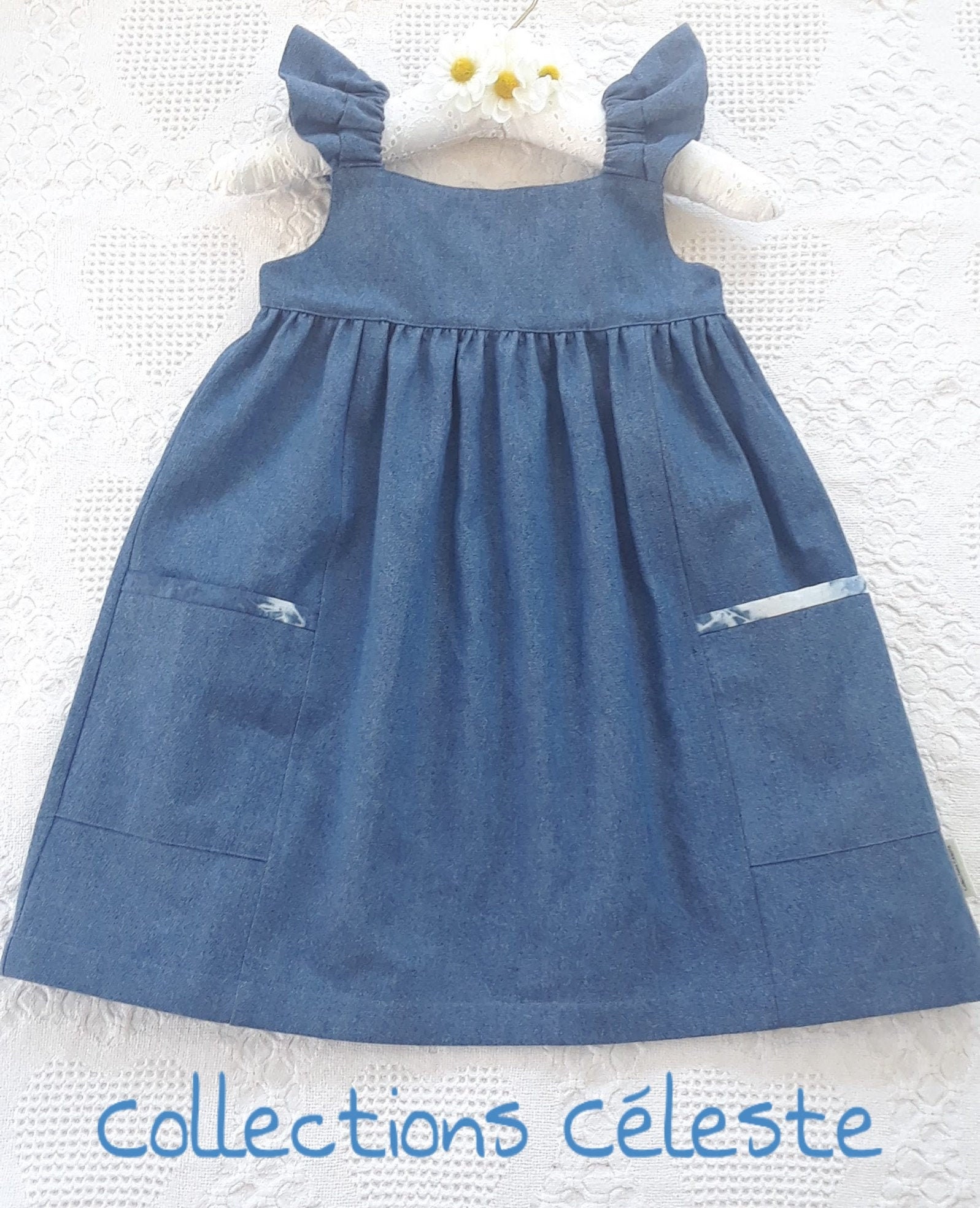 girl jumper dress denim