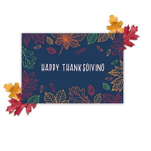Carte de Thanksgiving, Carte de vœux Thankful For You, Carte de Thanksgiving pour lui, Carte de feuilles d’automne, Carte de récolte d’automne, Cartes d’automne pour elle