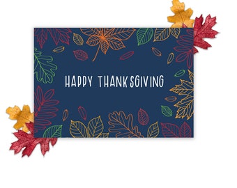 Thanksgiving Card, Thankful For You Greeting Card, Thanksgiving Card For Him, Fall Leaves Card, Fall Harvest Card, Fall Cards For Her