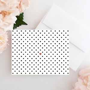Carte de Saint-Valentin à pois, carte de Saint-Valentin coeur pour elle Carte de Saint-Valentin pour sa meilleure amie