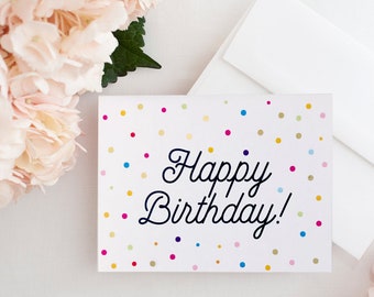 Confetti Happy Birthday Card