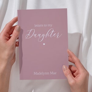 Cuaderno de tapa dura Cartas a mi hija / Diario personalizado / Diario Querida hija / Cuaderno personalizado / Regalo para hija