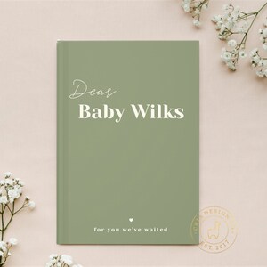Cartas a mi bebé Diario de cuaderno de tapa dura / Diario personalizado / Diario de querido bebé / Cuaderno de diario de nombre personalizado / Regalo para que el bebé sea
