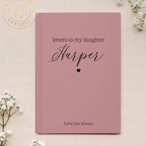 Cartas a mi hija Diario de cuaderno de tapa dura / Diario personalizado / Diario de hija querida / Cuaderno de diario personalizado / Regalo para hija