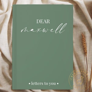 Cuaderno de tapa dura Cartas a mi hijo, diario personalizado, diario Querido hijo, diario con nombre personalizado, regalo para bebé, regalo para mamá primeriza