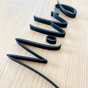Letras de nome de parede nome personalizado letras 3d decoração placa de parede cursiva placa de nome comercial para parede quarto infantil placa de nome decoração de sobrenome