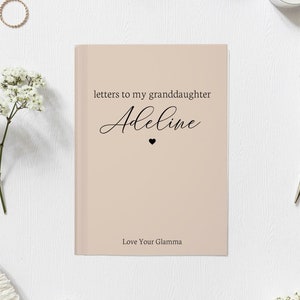 Cartas a mi nieta Cuaderno de tapa dura Diario / Diario personalizado / Querida hija Diario / Cuaderno personalizado Regalo para nieta