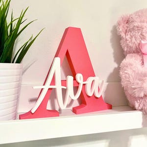 Wall name decor custom 3d block letters decoration initials nursery decor personalized name sign nursery decor name sign wall sign kids room