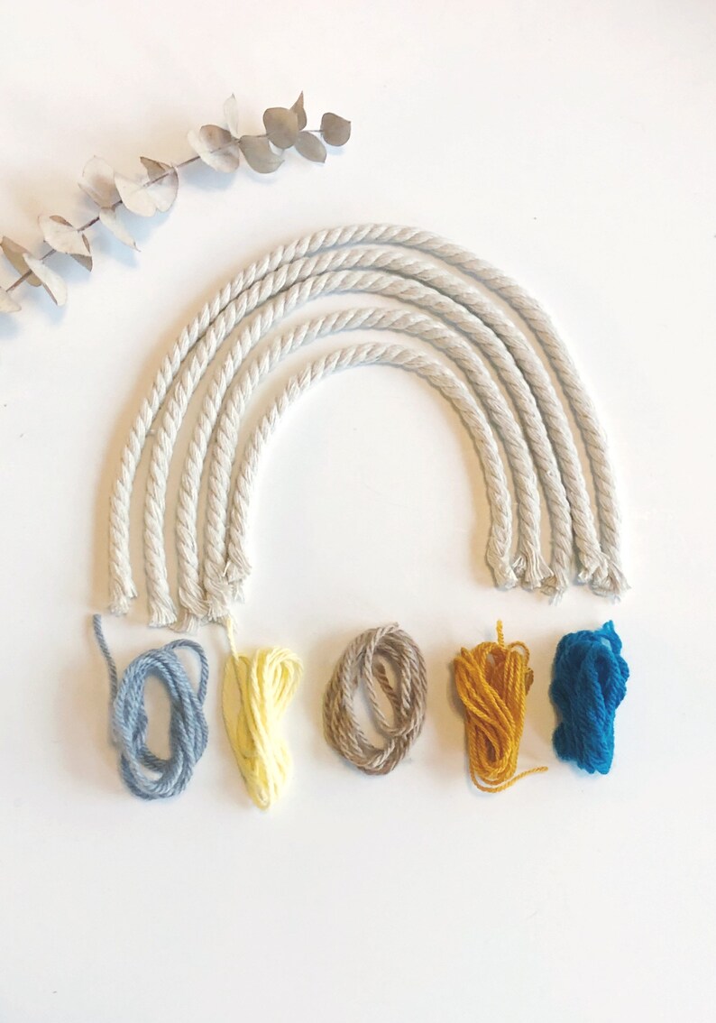 Custom Colors DIY Yarn Macrame Rainbow Kit Make Your Own Yarn Etsy