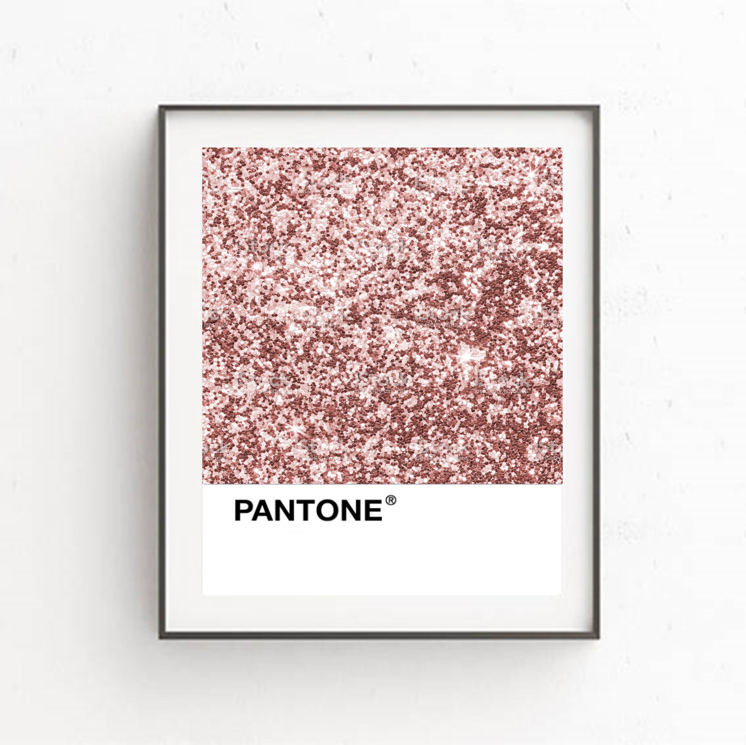 Pantone wall art rose gold wall art rosegold art rose gold home decor sparkle wall art glitter wall art girly wall art girly office