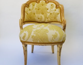 Georgetown University one of a kind chair circa 1920 with original paint. Newly upholstered and restored.