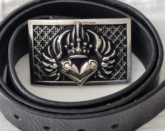 Vintage Early 2000s KING BABY Copper Crown Belt Buckle W 