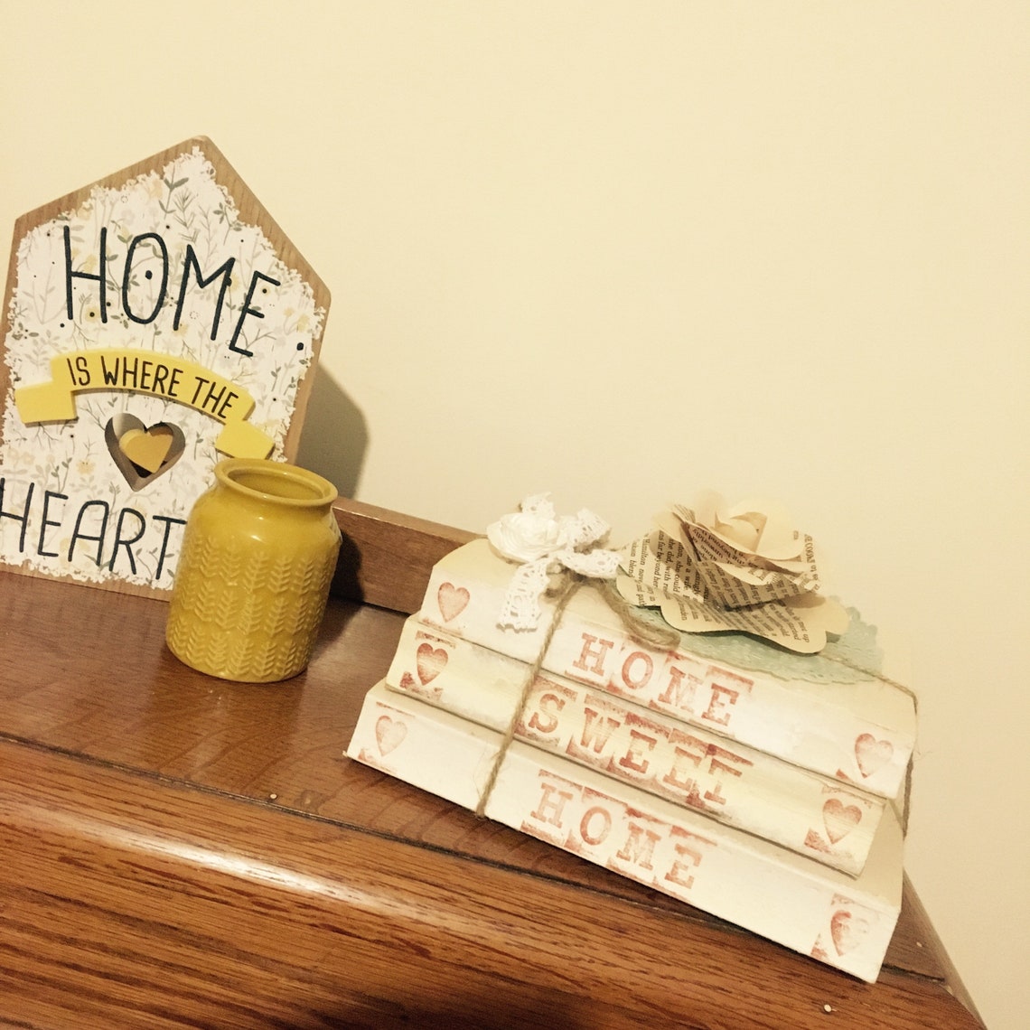 Home Sweet Home book stack bundle of books new home gift Etsy