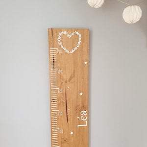Toise en bois massif peinte à la main- Idée cadeau pour une naissance ,un anniversaire- Déco chambre enfant image 13