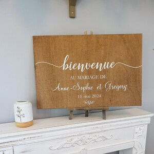 Plaques en bois de Mr Mme à paillettes dorées, Décorations de mariage, Plaques de table de mariage, Décorations de mariage en bois, Décoration de table rustique, Plaques de mariage - France