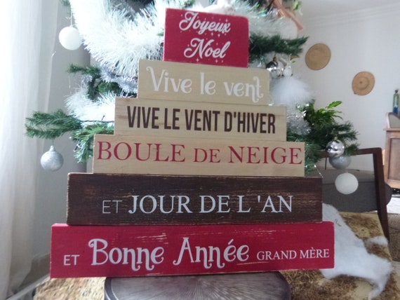 Décoration De Noêl Noel En Bois Personnalisable Décoration Personnalisée French Christmas Decoration