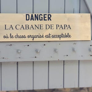 Pancarte pour atelier en bois massif - Fait main – Idée cadeau de Noel artigianale – Décoration atelier