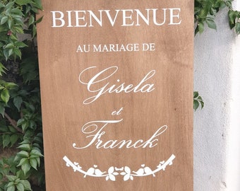 Panneau de bienvenue pour mariage champêtre