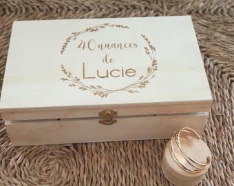 Boite personnalisée pour cadeau anniversaire 40, 50, 30 ans. Idée cadeau originale