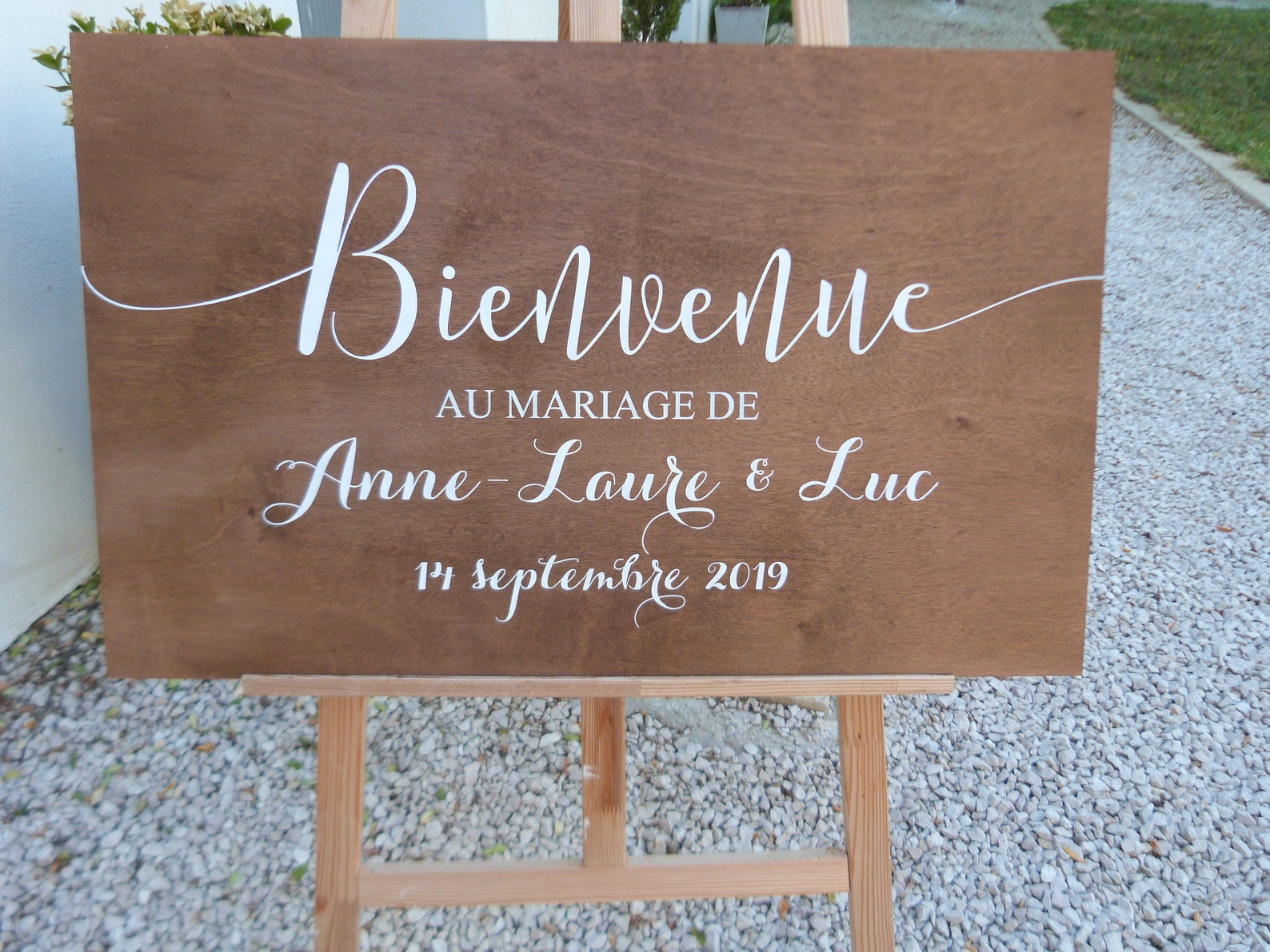 Panneau de bienvenue au mariage en bois peint et - Etsy France