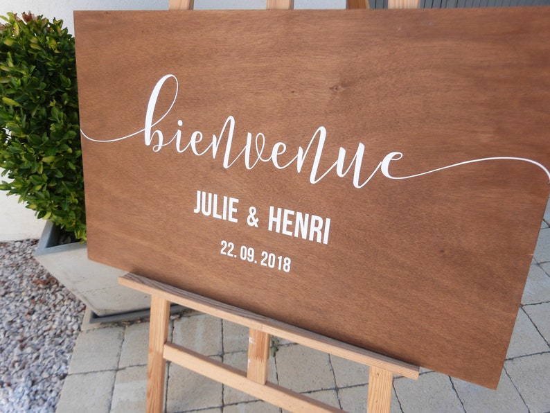 Panneau De Bienvenue En Bois Peint Pour Mariage | Etsy