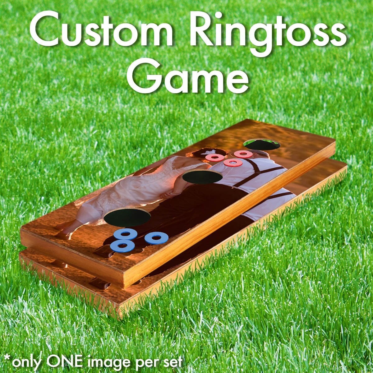 Custom Photo Washer Toss Game Set Printed With Your Personal Etsy