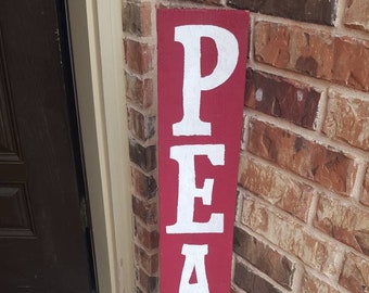 Christmas Peace Wood Sign/ Christmas Decor/ Front Door Wood Sign/ Peace Wooden Outdoor Sign/ Xmas Decorations/ Christmas Welcome Sign