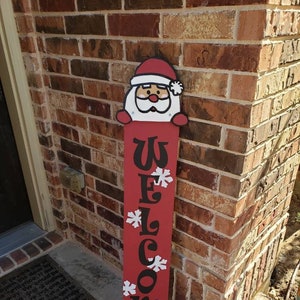 Santa Wood Sign/ Christmas Wood Sign/ Christmas Front Porch Sign/ Porch Leaner Wood Sign/ Christmas Decor/ Christmas/ Holiday Decorations