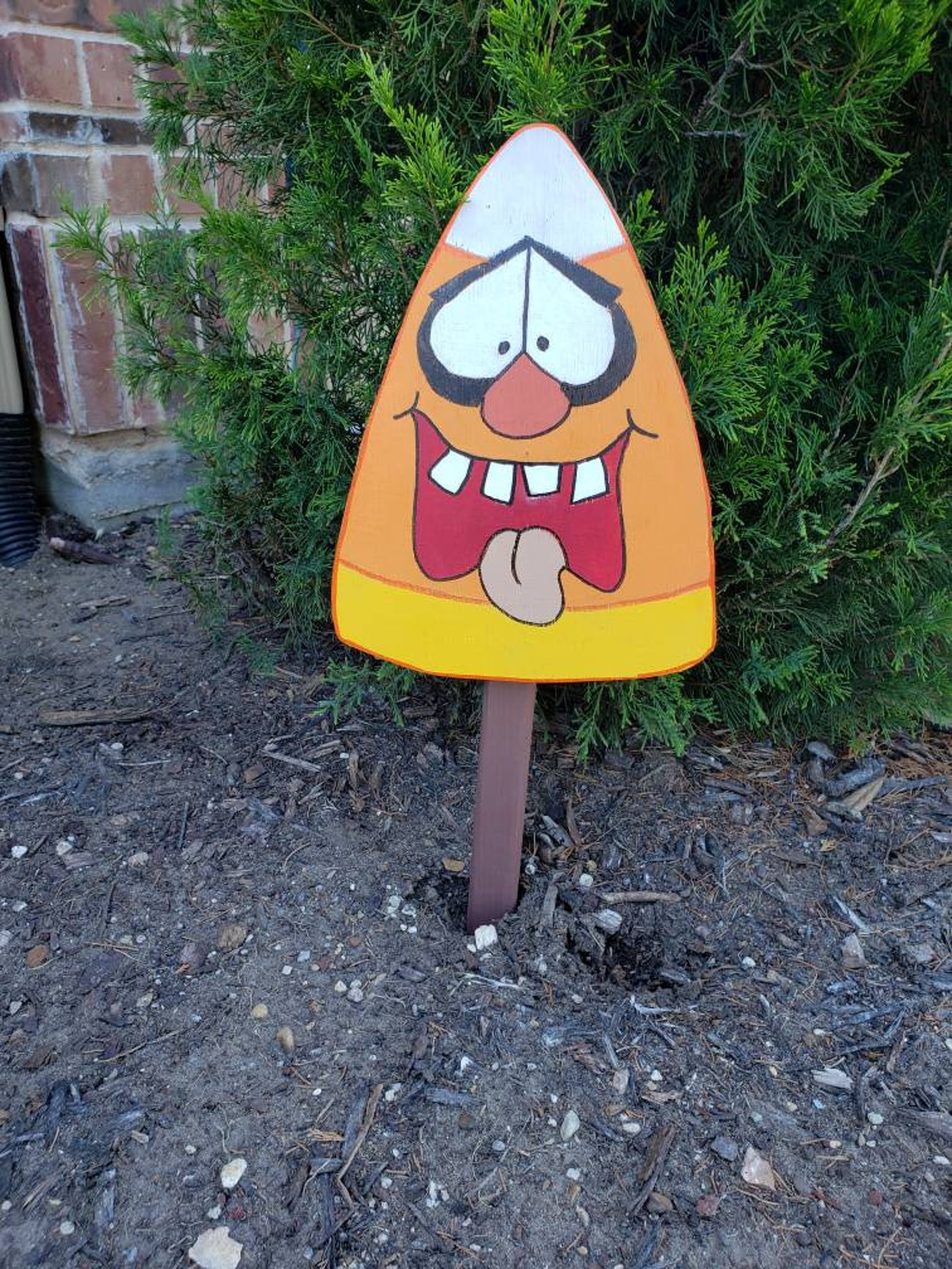 Crazy Candy Corn Yard Decor/ Halloween Yard Art Etsy
