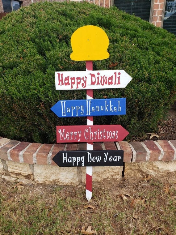 Christmas Wooden Arrow Garden Signs Christmas Wooden Arrow Garden Signs