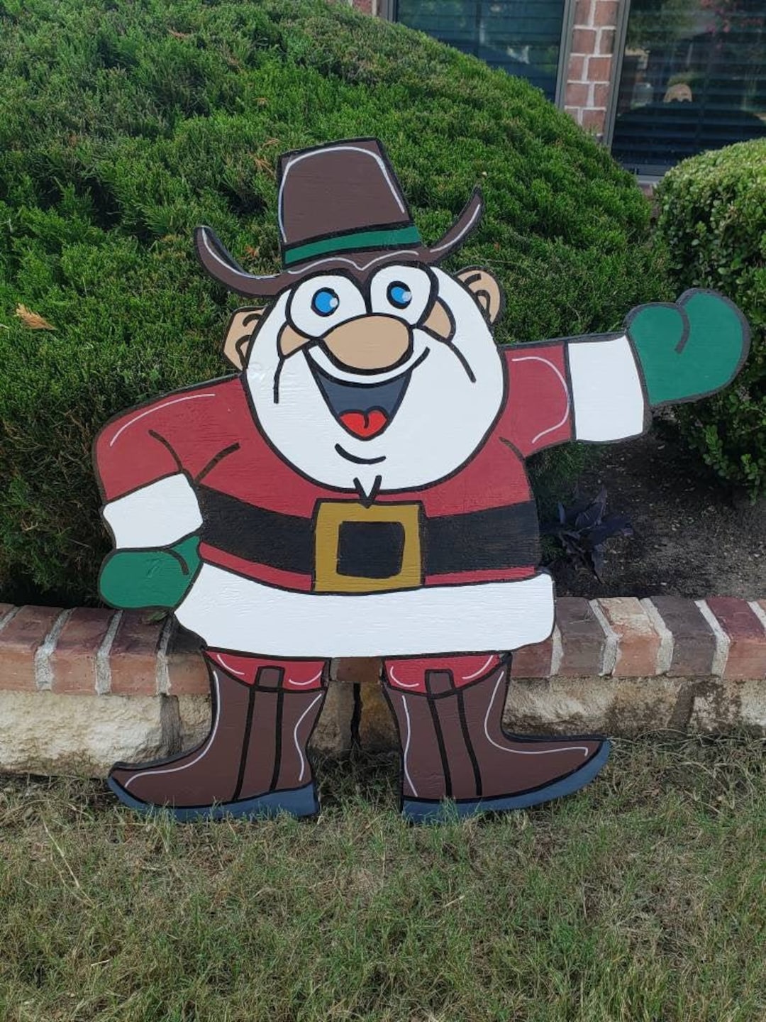 Santa Yard Art/christmas Yard Art/ Santa Yard Decor/ Christmas Yard